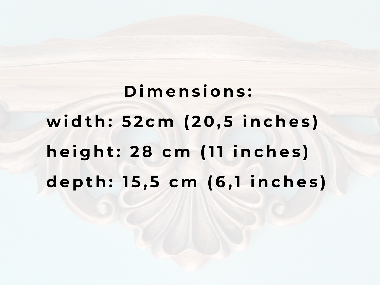 Hand Carved Wooden Wall Shelf: Ornate Baroque Decor, Luxury Home Accent